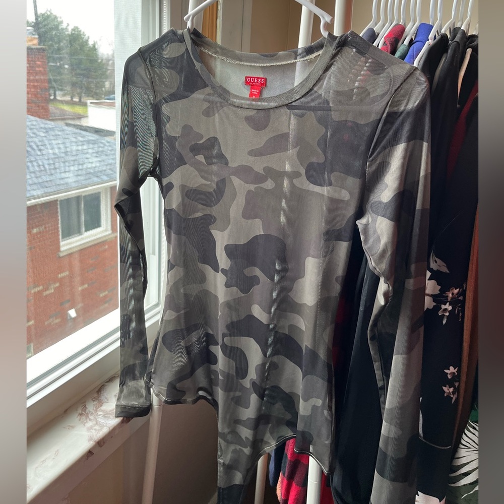 Guess - Green Camouflage Bodysuit - Size Medium